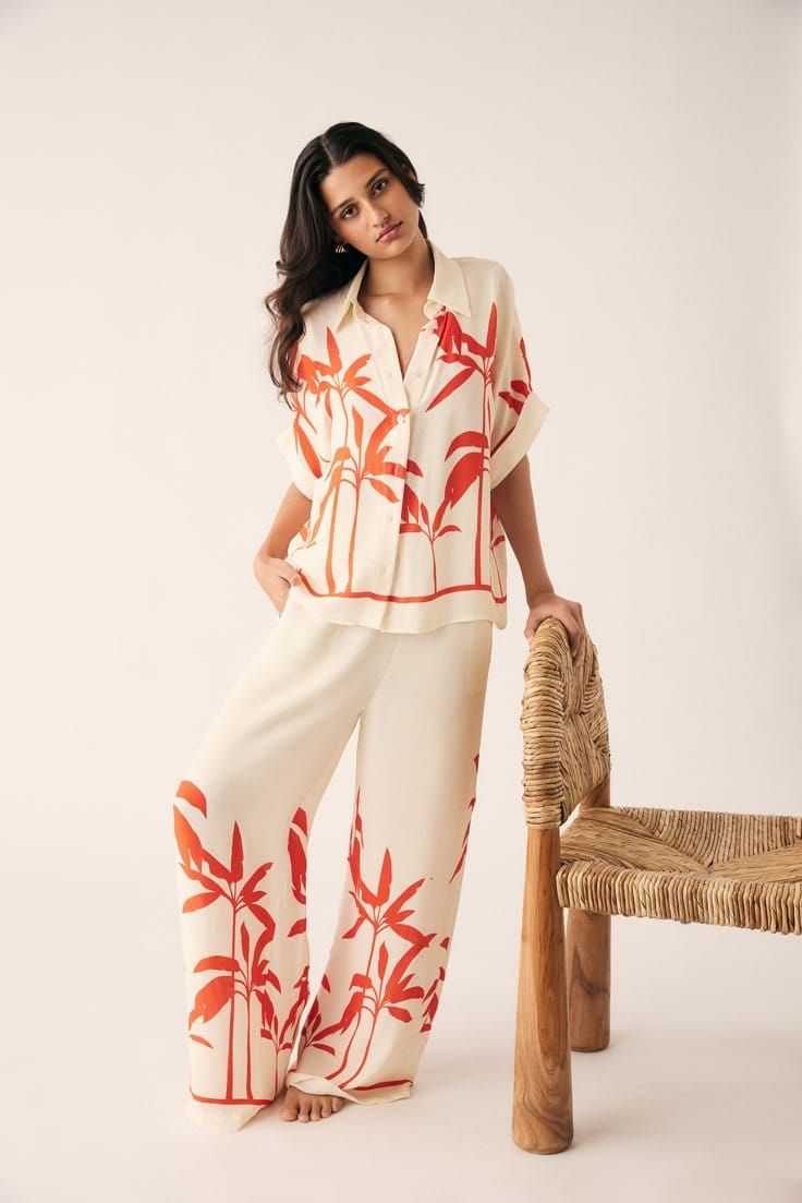 Geometric Linen Dress